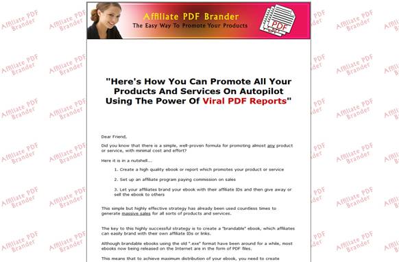 Screen411 Affiliate PDF Brander