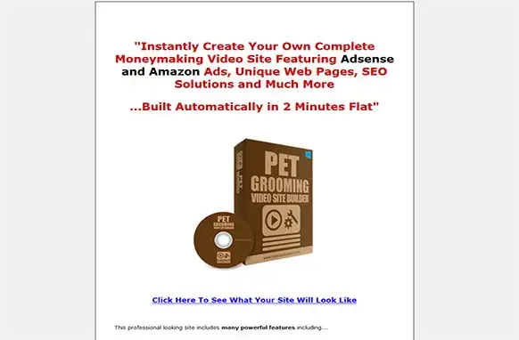 Screen426 Pet Grooming Video Site Builder