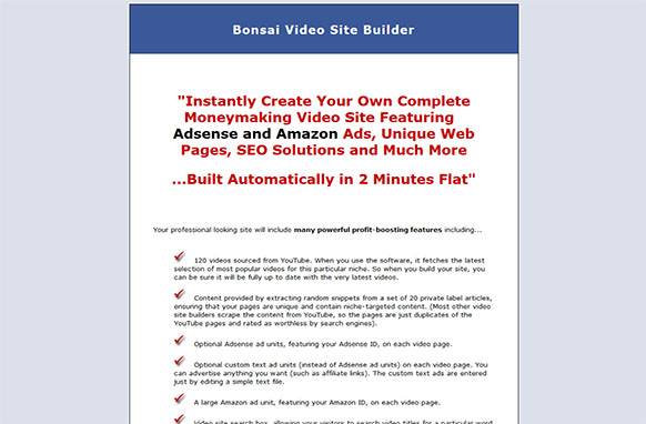 Screen45 Bonsai Video Site Builder