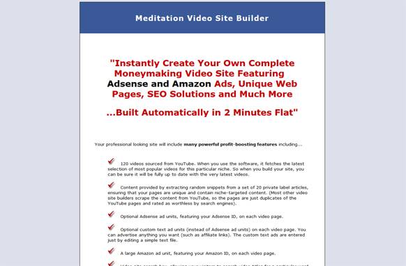 Screen46-1 Meditation Video Site Builder