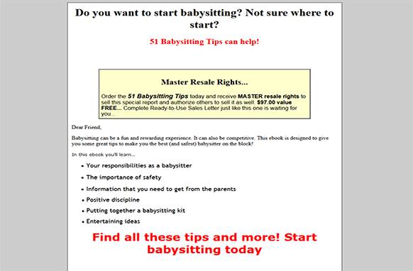 Screen4-4 51 Babysitting Tips Audio Book Plus Ebook