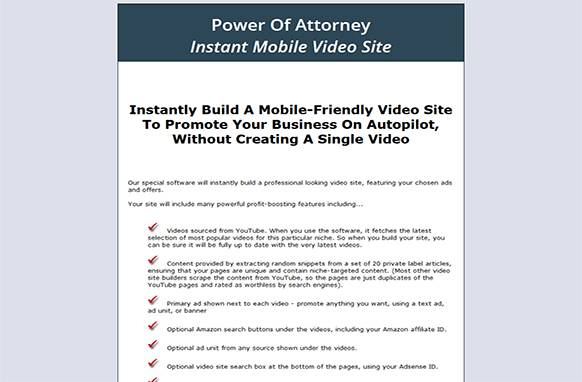 Screen4-39 Power Of Attorney Instant Mobile Video Site