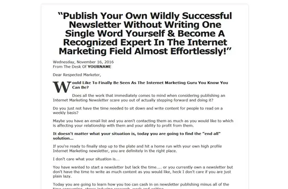 Screen-1 PLR Newsletters Collection