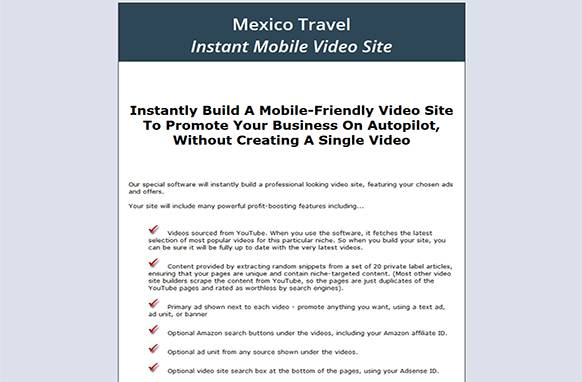 Screen4-8-1 Mexico Travel Instant Mobile Video Site