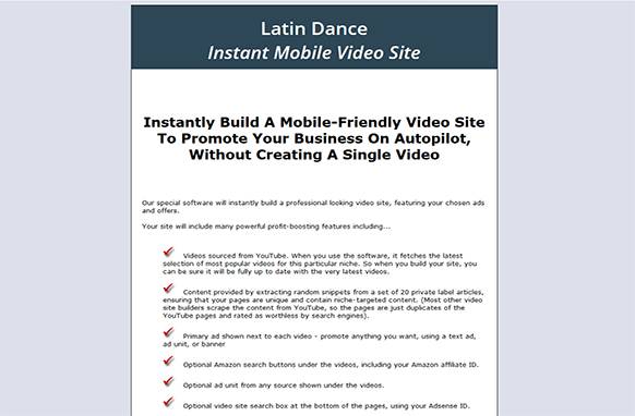 Screen4-11-1 Latin Dance Instant Mobile Video Site