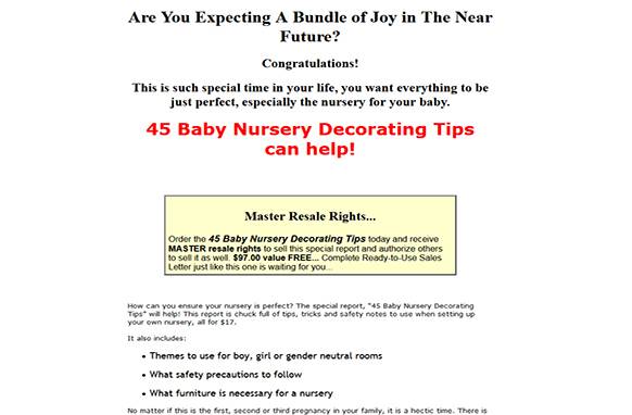 Screen4-15 45 Baby Nursery Decorating Tips Audio Book Plus Ebook