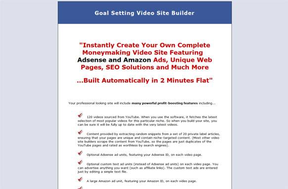 Screen416 Goal Setting Video Site Builder