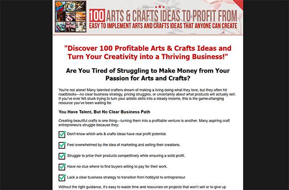 Screen-8 100 Arts and Crafts Ideas To Profit From