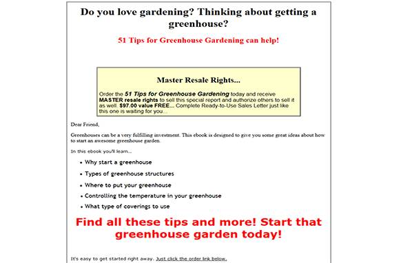 Screen4-1-1 51 Greenhouse Growing Tips Audio Book Plus Ebook