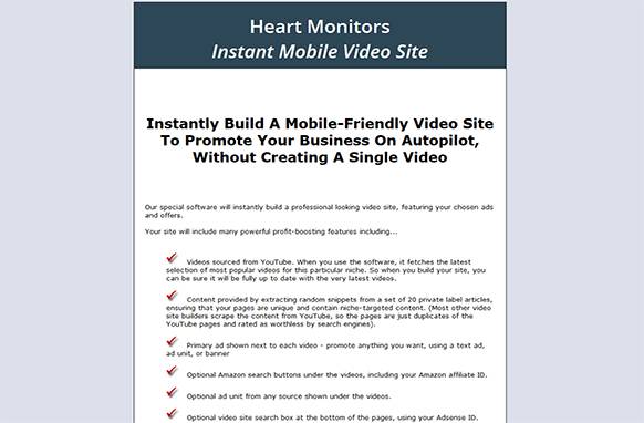 Screen4-32 Heart Monitors Instant Mobile Video Site