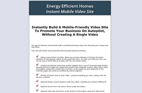 Screen4-25 Energy Efficient Homes Instant Mobile Video Site