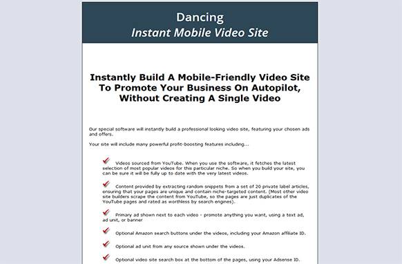 Screen4-3-4 Dancing Instant Mobile Video Site