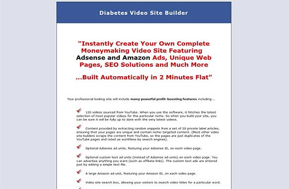 Screen434 Diabetes Video Site Builder